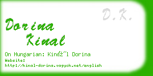 dorina kinal business card